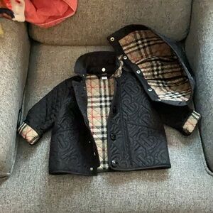 Burberry Black Quilted Kids Puffer Jacket